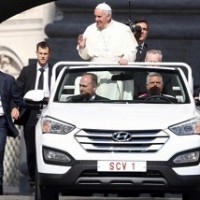 Папа Римский пересел на кабриолет Hyundai Santa Fe