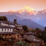 Ghandrung Village and Annapurna South Nepal Himalaya